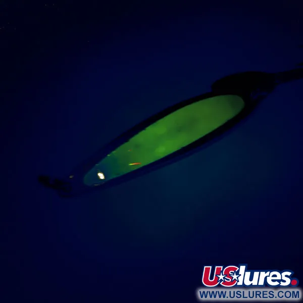 Bay de Noc Swedish Pimple Cuillère, Nickel/Vert, 14g, Lumineux, #9856