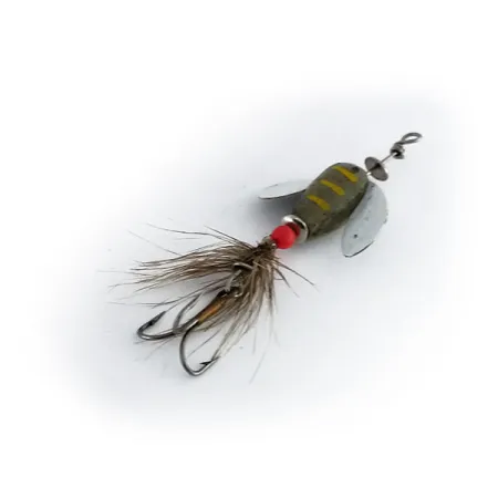 Yakima Bait Spin-n-Glo Leurre, Gris / Blanc, 0,6g, Plumes, #9946