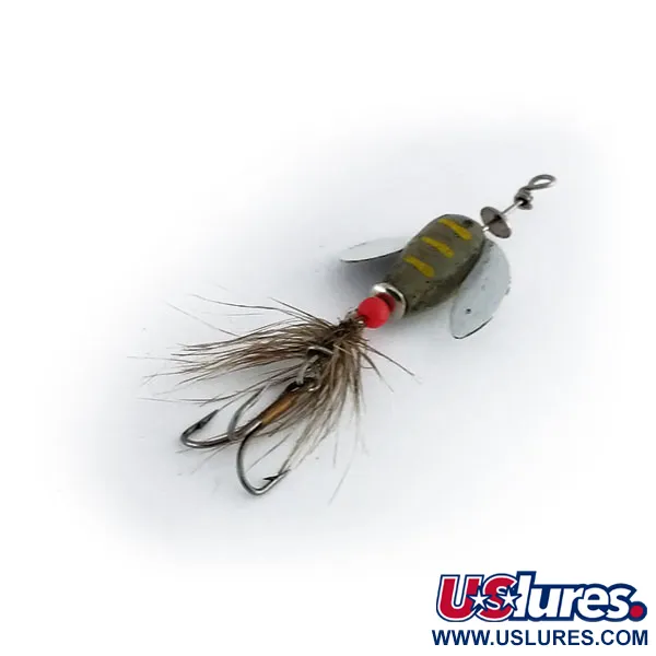 Yakima Bait Spin-n-Glo Leurre, Gris / Blanc, 0,6g, Plumes, #9946