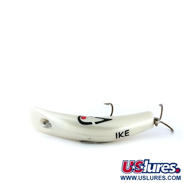 Lazy Ike Poisson-nageur, Blanc nacré, 6g, Forme banane, #9990