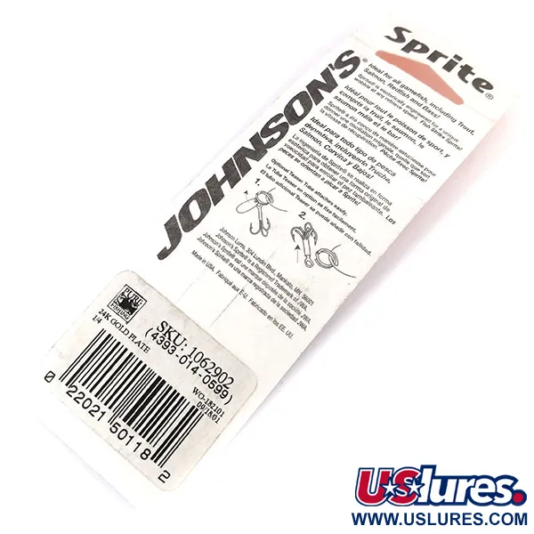 Johnson Sprite Cuillère, Or (Plaqué 24K), 7g, Red Teaser, #9995