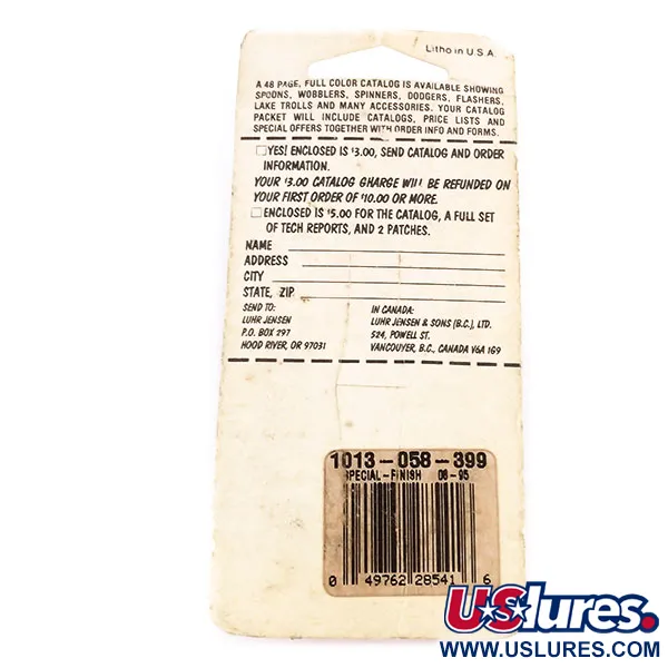 Luhr Jensen Lil' Kroc (Krocodile Stubby) Cuillère, Rouge/Nickel, 14g, #9996